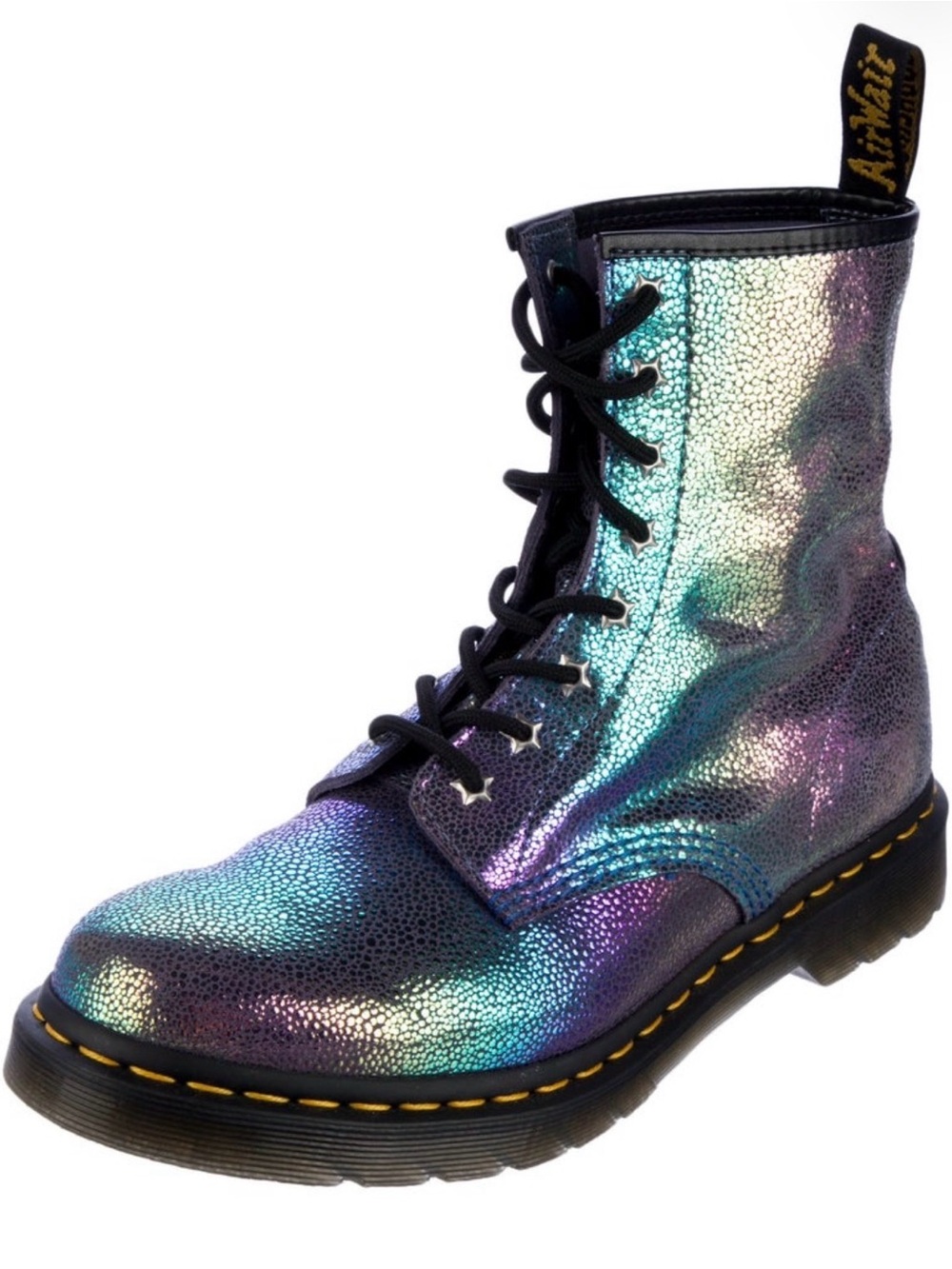 Dr. Martens Women's Iridescent Lace-Up Combat Boot - Multicolor Shimmer